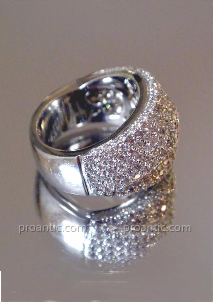 Bague Double Bandeaux Or Blanc Et Diamants-photo-2