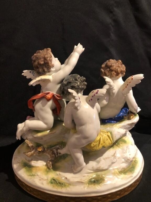 Group Of Putti At The Cage Capodimonte 19th-photo-2