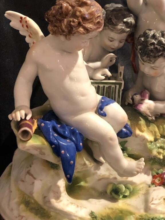 Group Of Putti At The Cage Capodimonte 19th-photo-3