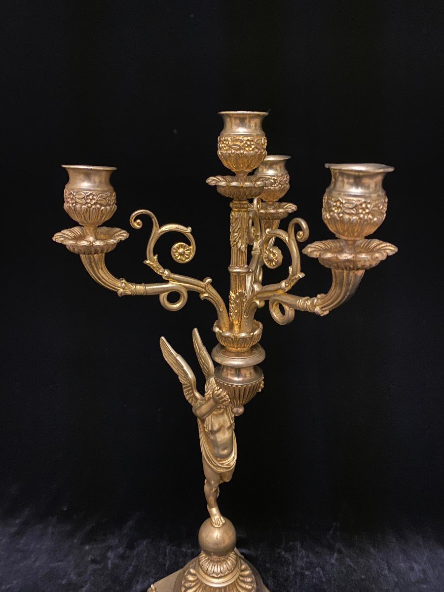 Pair Of Candelabra With Putti Decor-photo-1