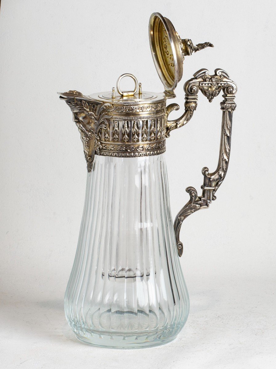 Emile Puiforcat - Silver Wine Decanter With Cooler-photo-2