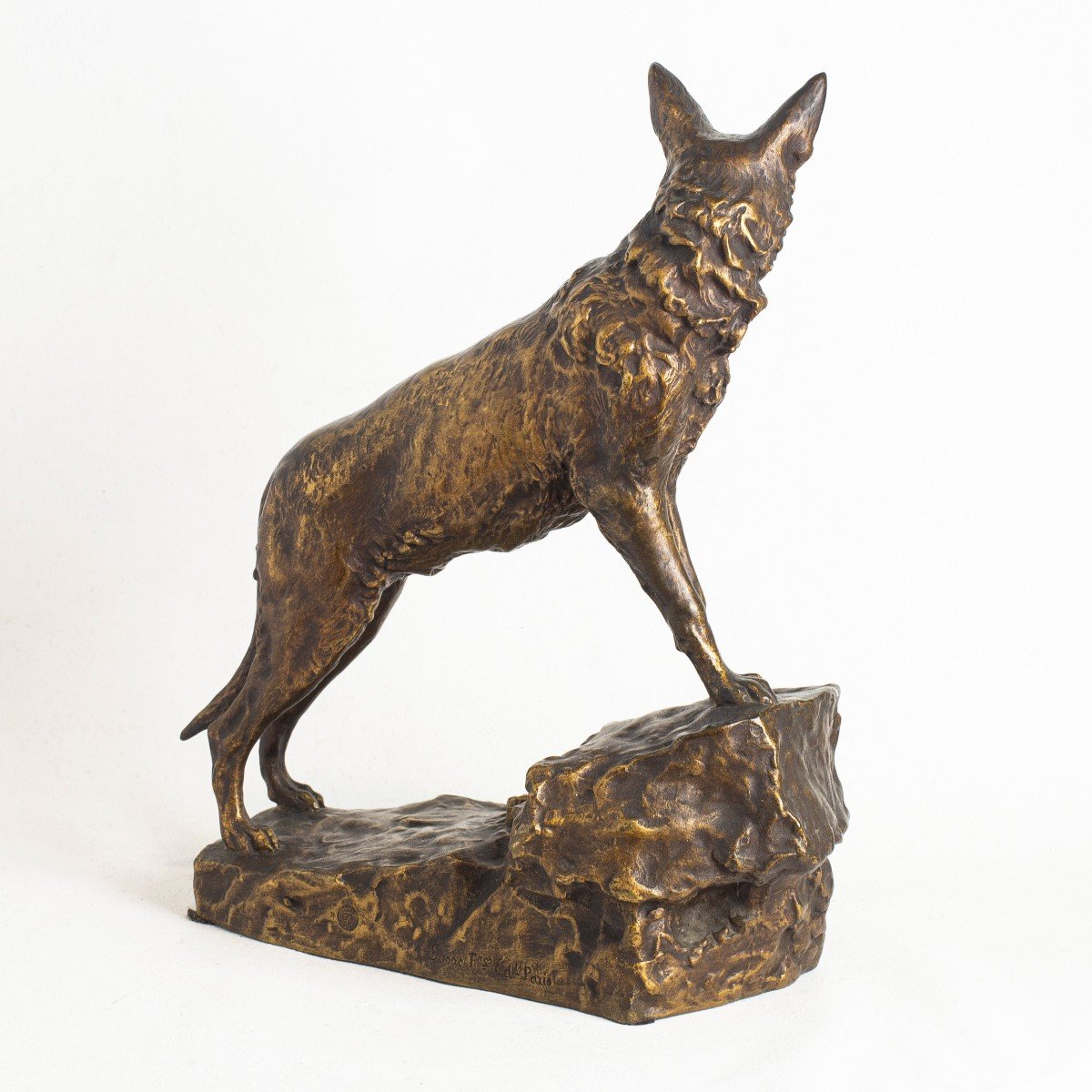 Marius Joseph Sain  Le Loup En Bronze-photo-2