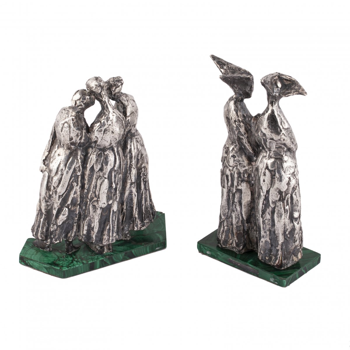 A Pair Of Silver Sculptures-photo-2