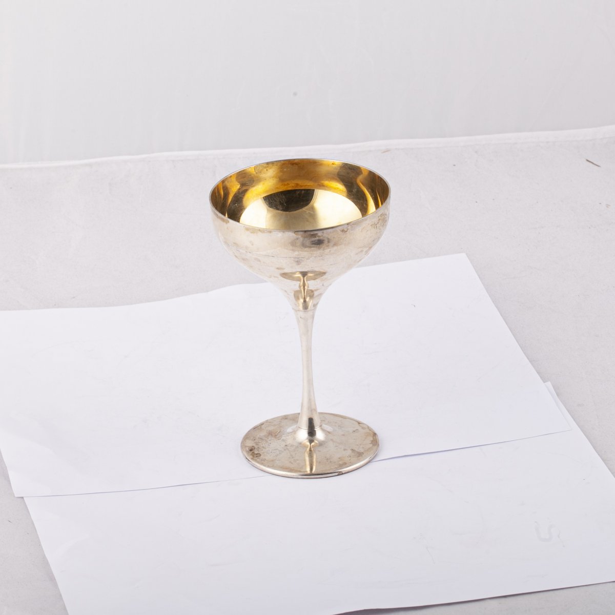 Gilded Silver Cocktail Glasses Set-photo-2