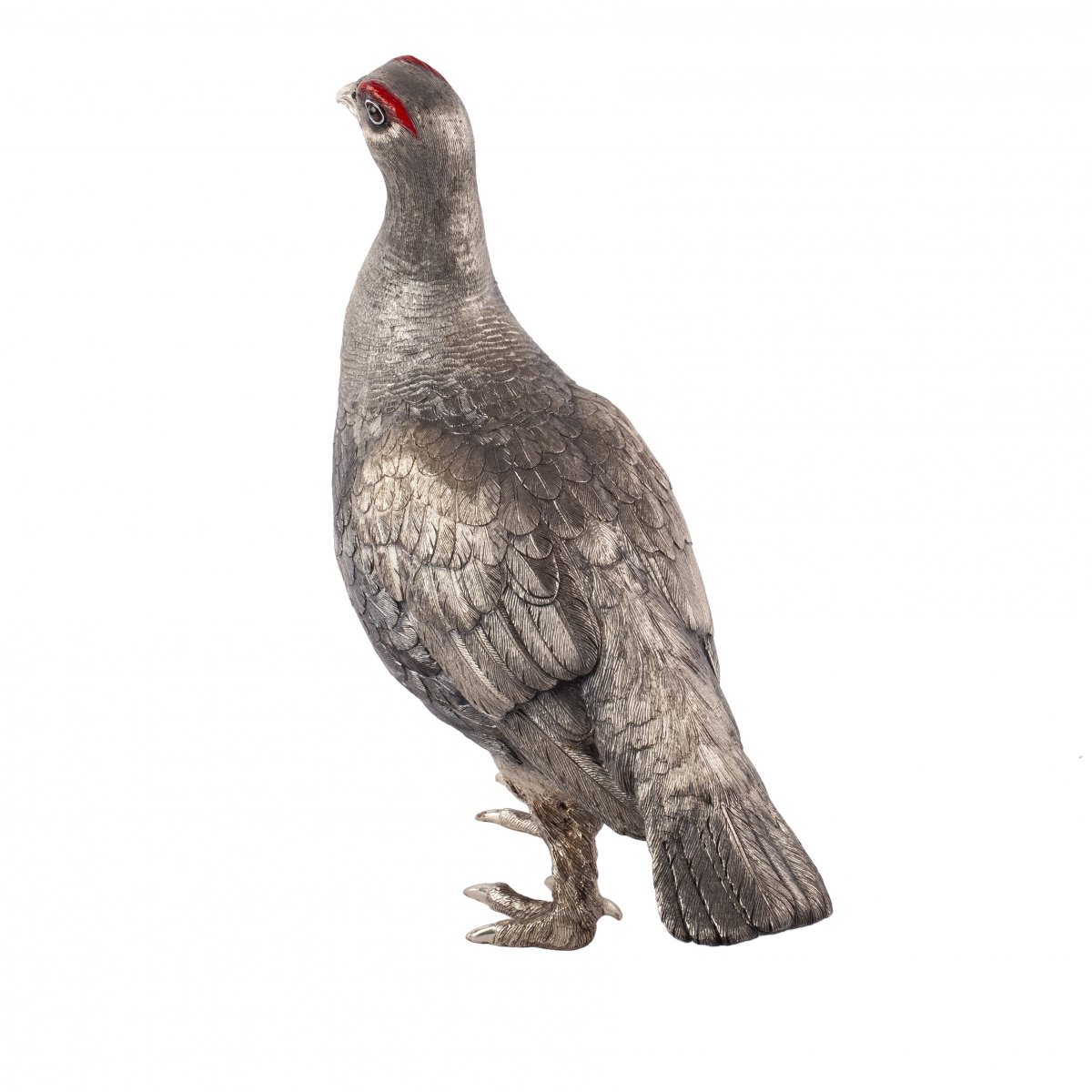 A Solid Sterling Silver Figurine Of A Hen-photo-4