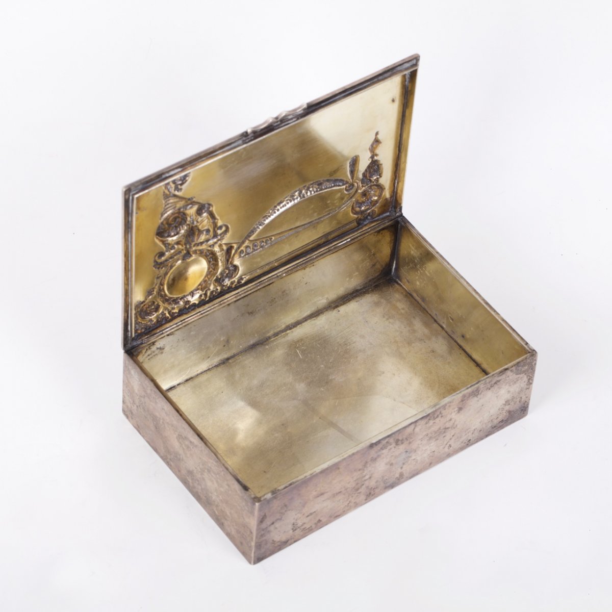 Russian Silver Cigar Box-photo-2