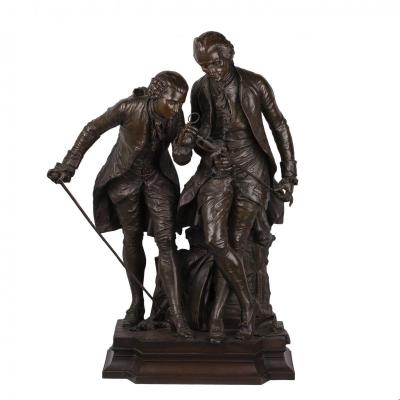 A Massive Bronze Sculpture “the Collectors”