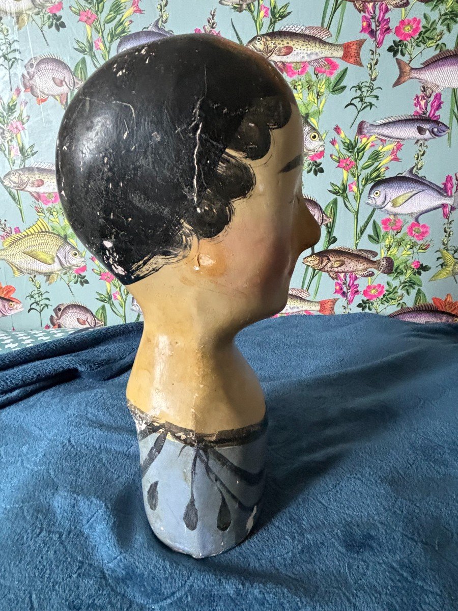 Marotte En Papier Mâché, XIX Siècle-photo-1