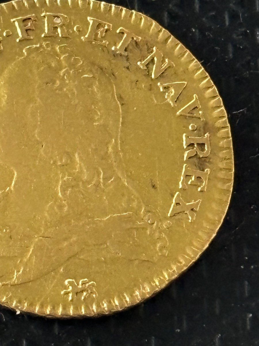 Louis XV Gold Coin With Oval Shields 1734-photo-4