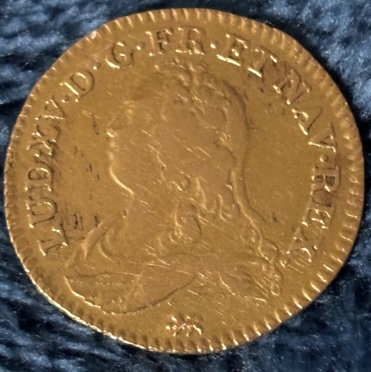 Louis XV Gold Coin With Oval Shields 1734-photo-5