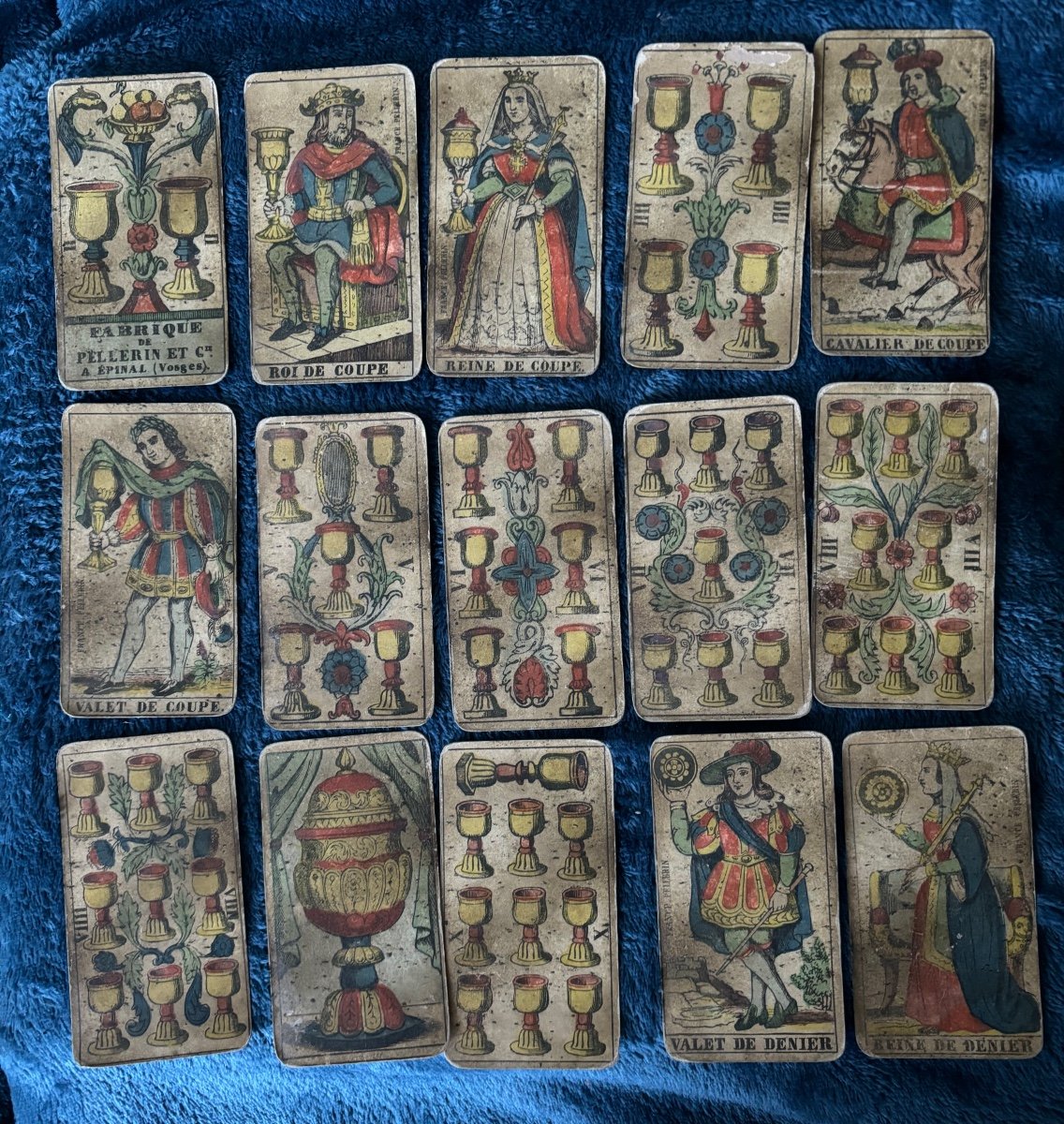 Anciennes Cartes à Jouer Tarot 26 cartes