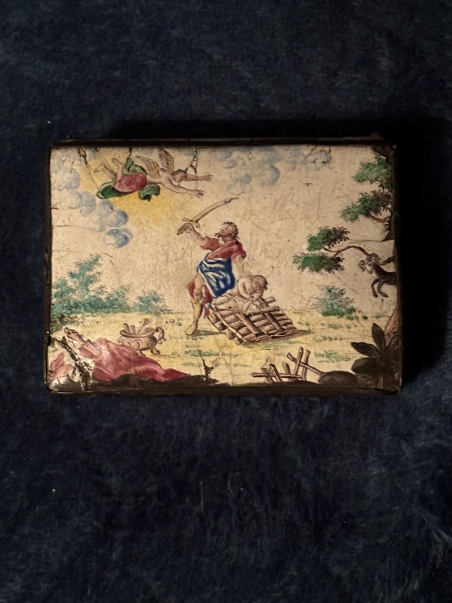 Beautiful Snuffbox In Enamel On Copper.-photo-2