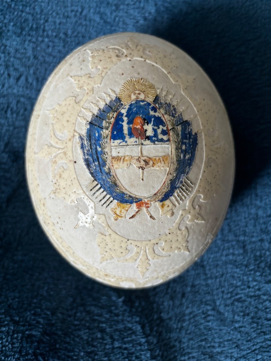 Ostrich Egg Decorated With Coat Of Arms-photo-3