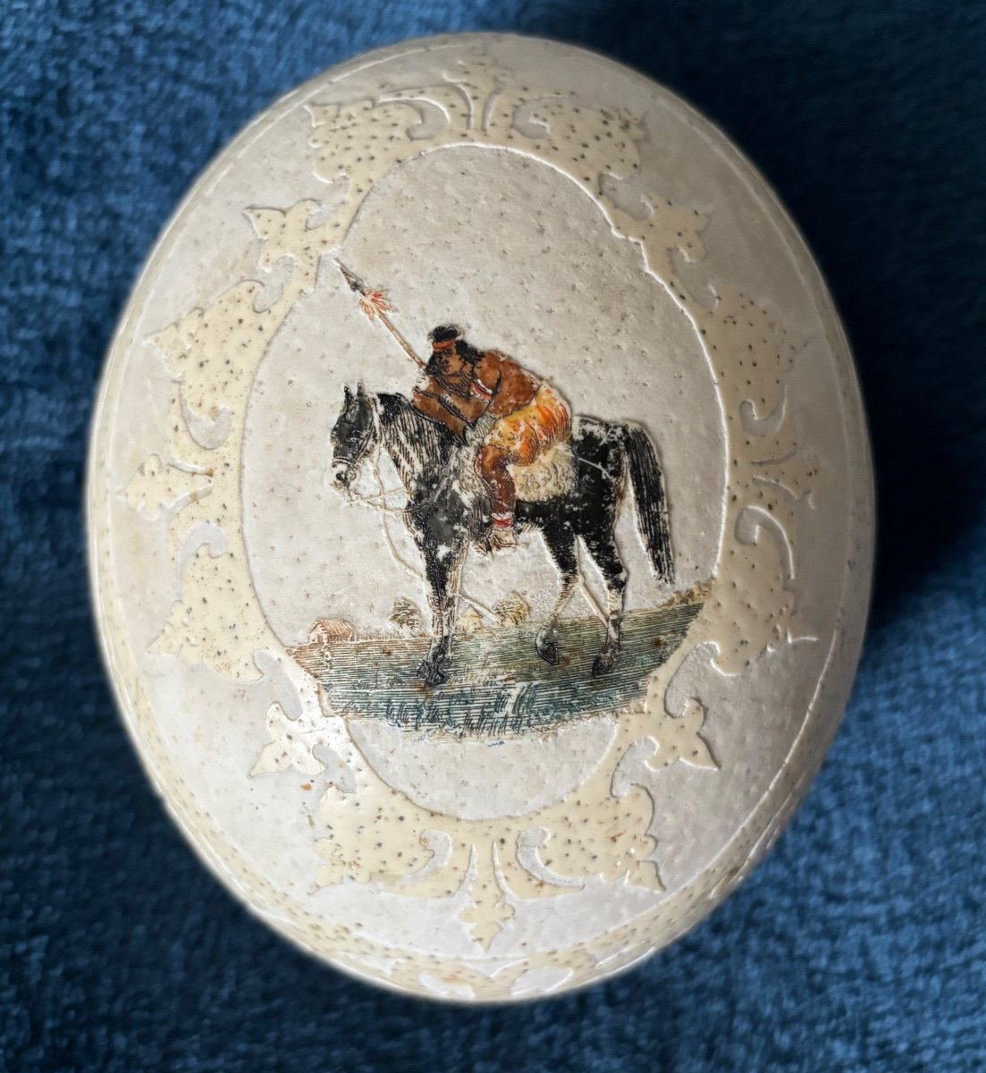 Ostrich Egg Decorated With Coat Of Arms