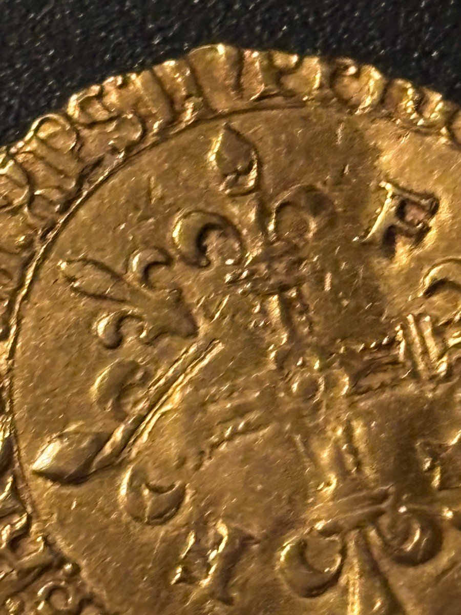 France François Ier - Gold Shield With Sun, 5th Type - 1519 / 1547-photo-2