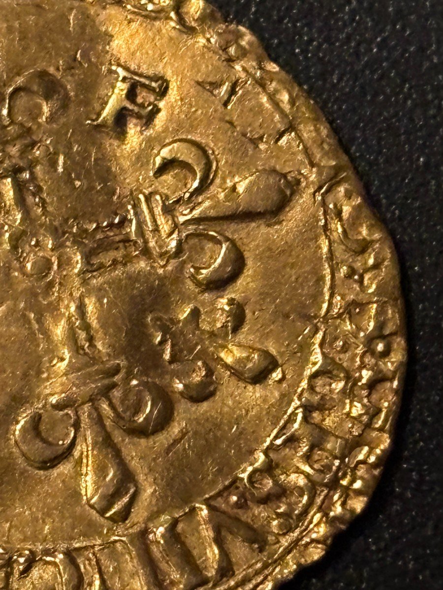 France François Ier - Gold Shield With Sun, 5th Type - 1519 / 1547-photo-3