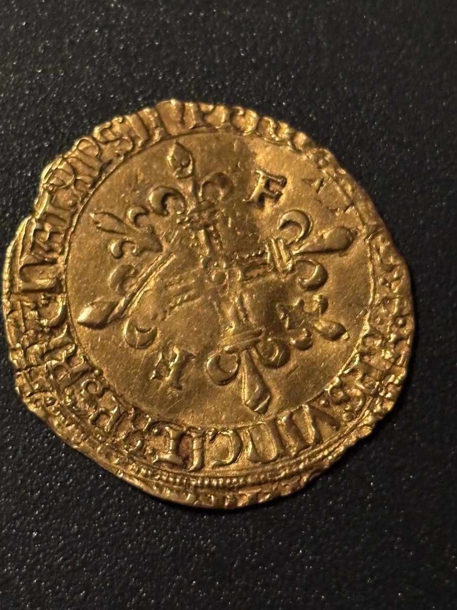 France François Ier - Gold Shield With Sun, 5th Type - 1519 / 1547-photo-4