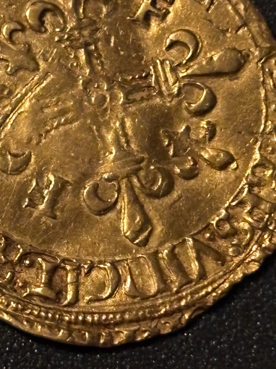 France François Ier - Gold Shield With Sun, 5th Type - 1519 / 1547-photo-2