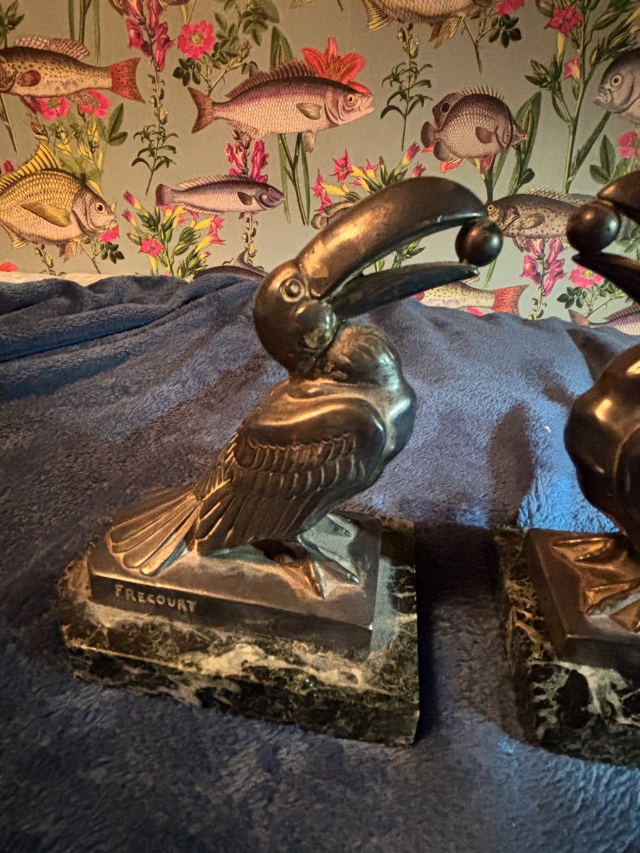 Pair Of Toucan. Bookends. Art Deco-photo-4