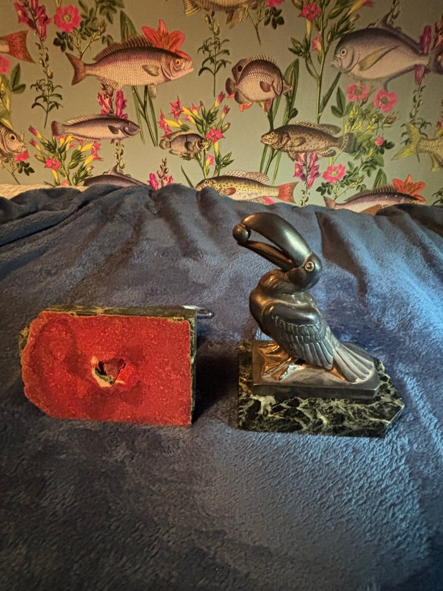 Pair Of Toucan. Bookends. Art Deco-photo-6