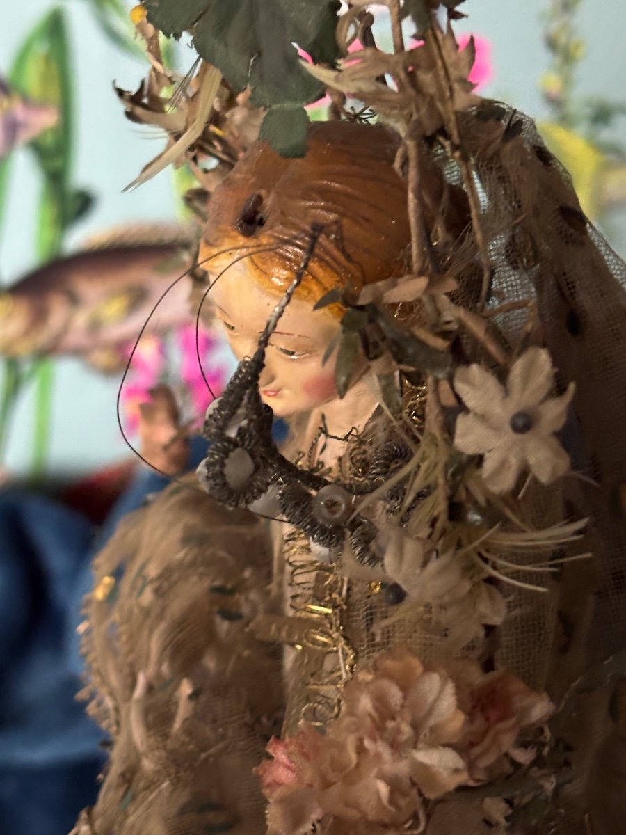 Neapolitan Santons: Adoration Of The Virgin 18th Century-photo-6