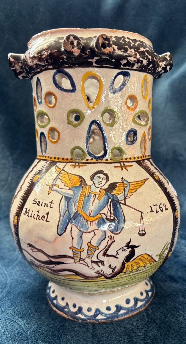 Deceptive Pitcher In Nevers Earthenware, Late 18th Century