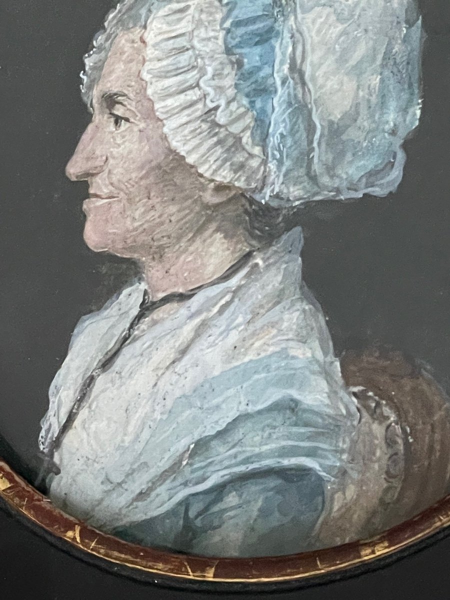 Miniature Portrait Of Woman In Bonnet-photo-3