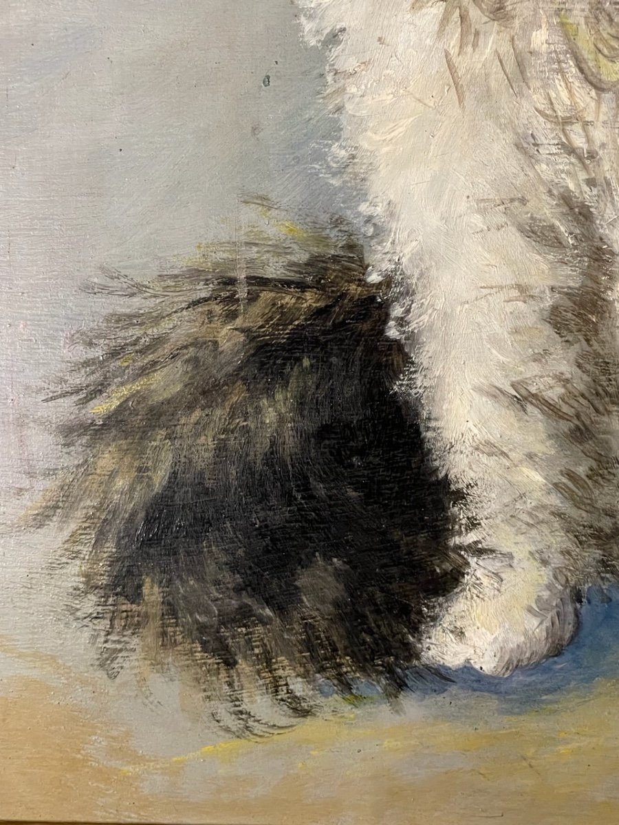 Portrait Of Cat, Old Painting-photo-4