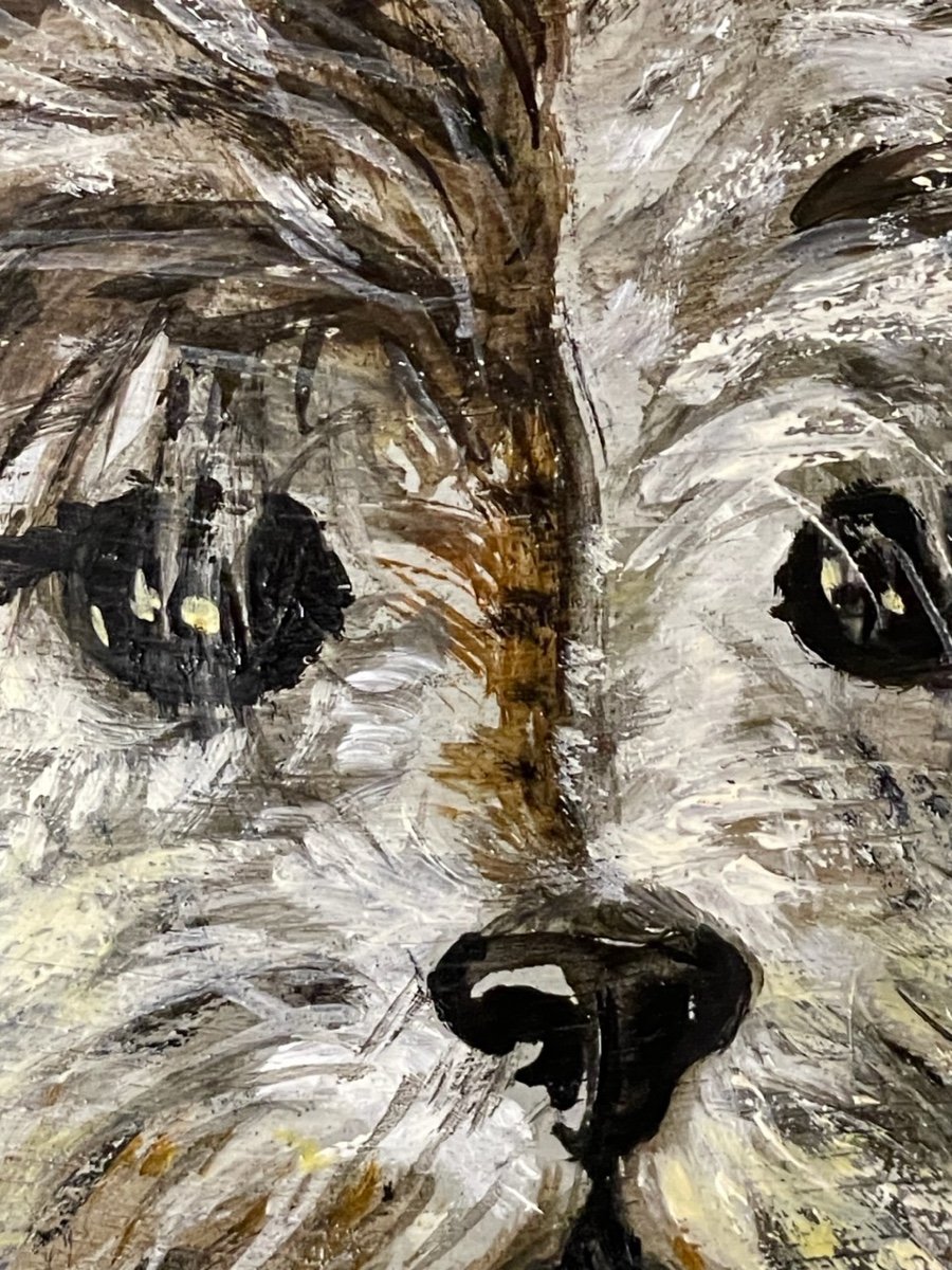 Dog Portrait. Old Painting-photo-2