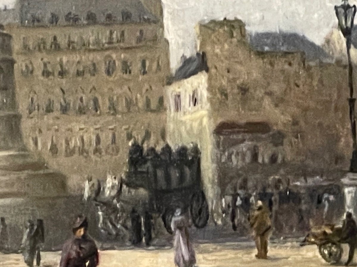 Place De La République In The 19th Century Old Painting -photo-4