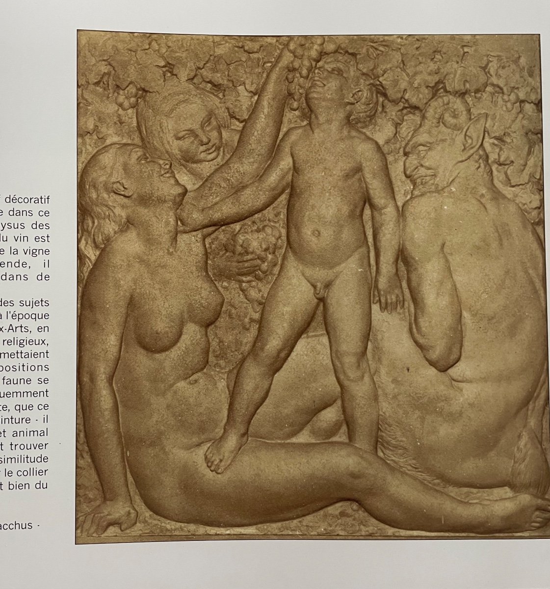 Original Plaster Bas Relief Sculpture By Jean Dulac 1902-1968-photo-8