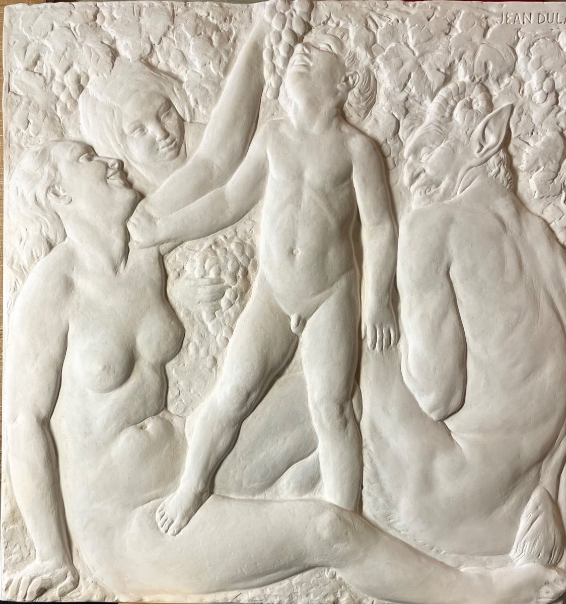 Original Plaster Bas Relief Sculpture By Jean Dulac 1902-1968