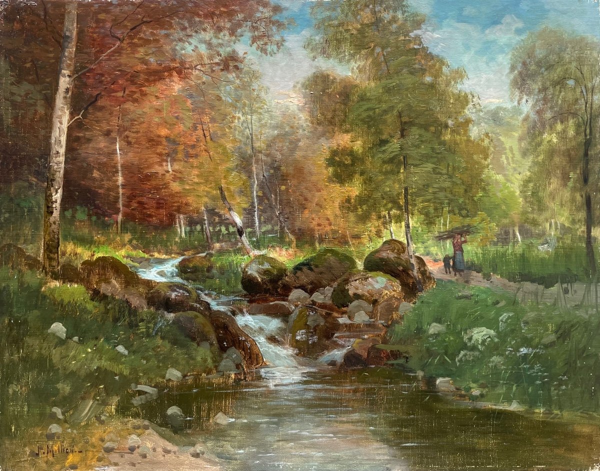 Fagotage En Forêt Par Joseph Million 1861-1930