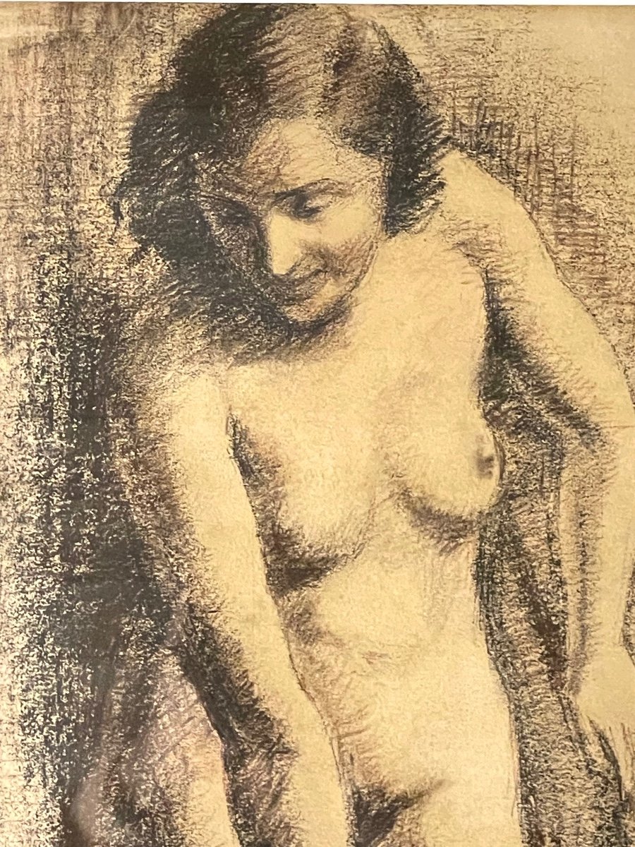 Original Nude Drawing “french School”-photo-3