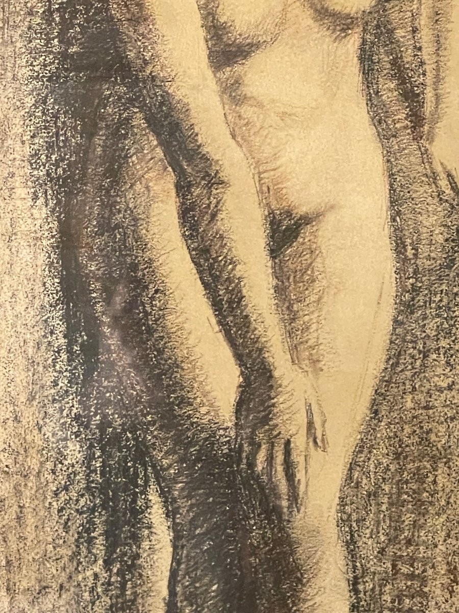 Original Nude Drawing “french School”-photo-4