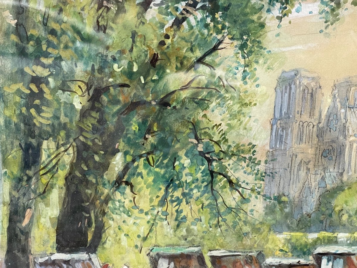 « notre-dame De Paris » Aquarelle -photo-5