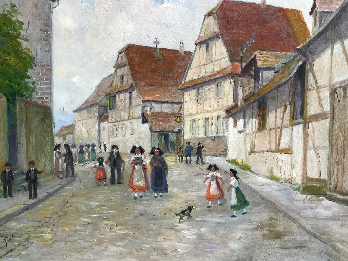 Théodore Charles Balké « village Alsacien »-photo-2