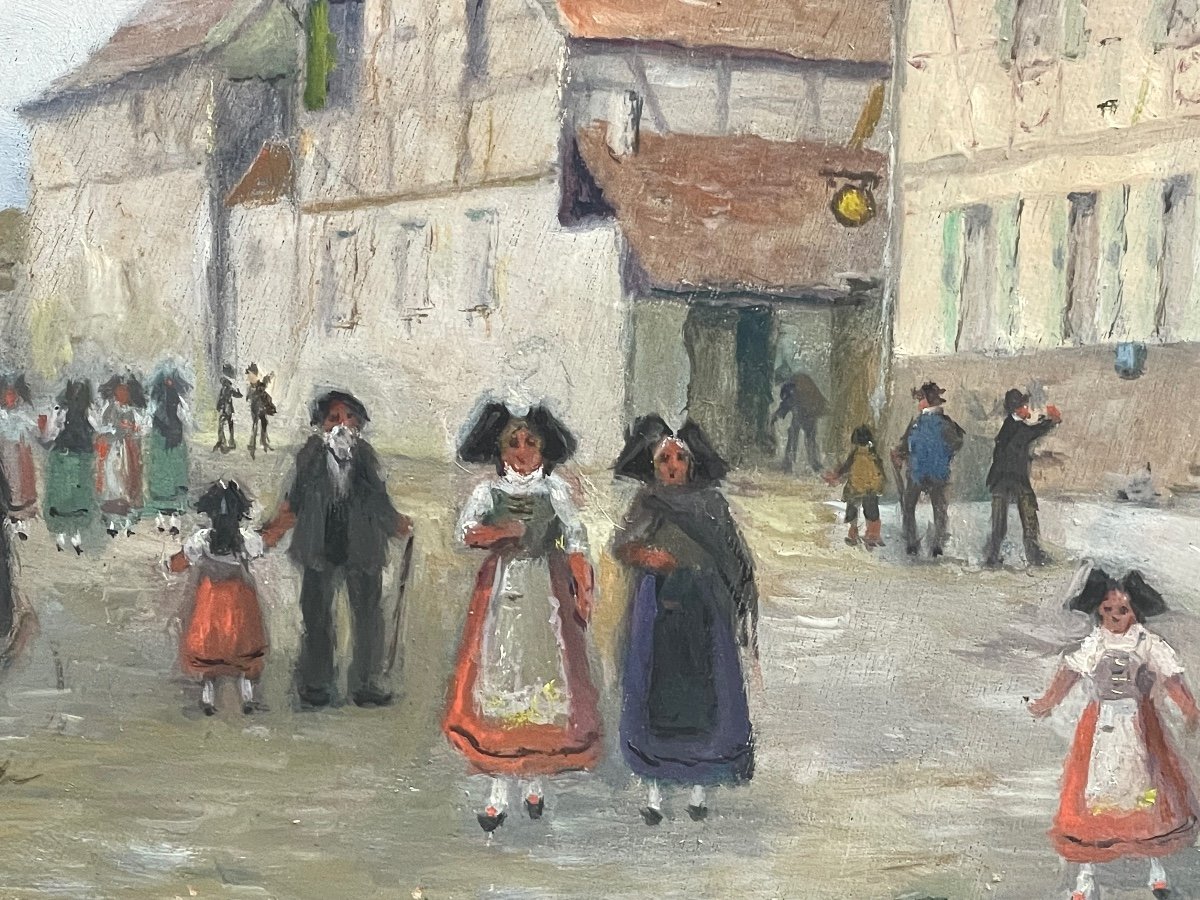 Théodore Charles Balké « village Alsacien »-photo-3