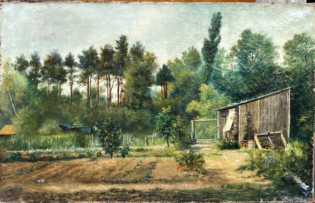 Tableau Ancien « le Jardin Extraordinaire »