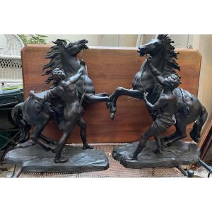 Bronze Sculpture “the Horses Of Marly”