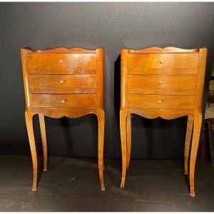 Pair Of Lxv Style Bedside Tables