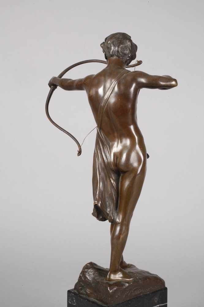 Ancient Archers', Bronze Sculpture By Paul Ludwig Kowalczewski (1865 - 1910)-photo-3
