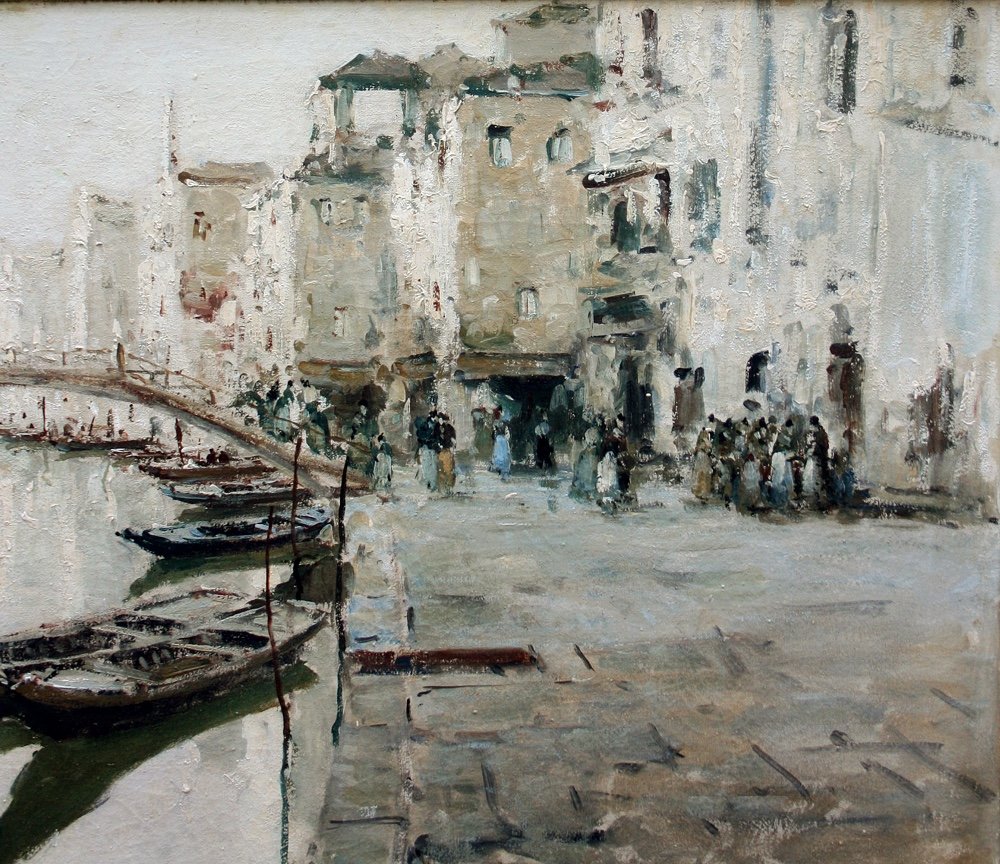 Giuseppe (bepi) Marino (1916 - Venice - 1975) Impressionist View Of Venice-photo-2