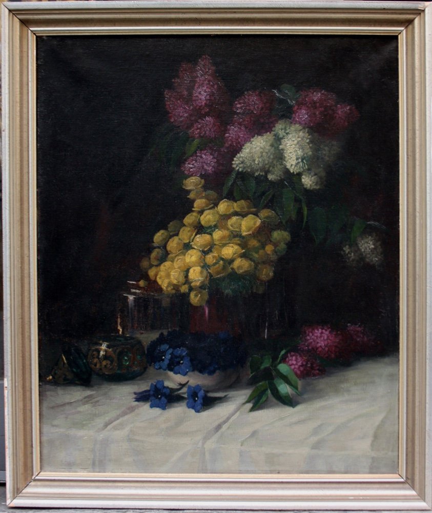 Still Life With Flowers By Aegid Sonnleithner (austrian, 1876 - 1962)