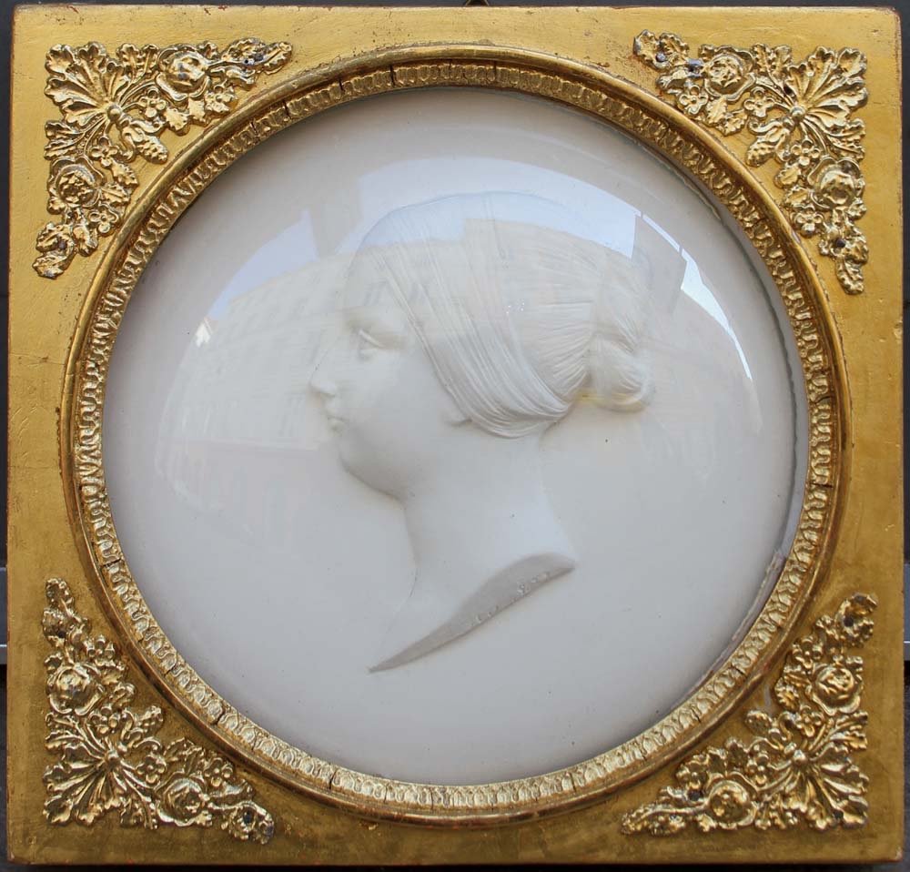 Portrait Of A Young Beauty, , Relief (gypsum). Monogram & Dated 1827-photo-2