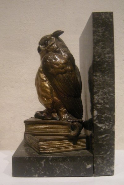 Vienna Bronze, Early 20th Century, A Pair Of Book Holders In The Form Of Owls-photo-2