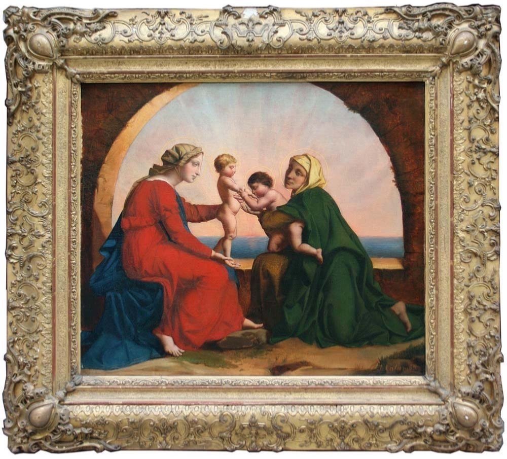 “ Sainte Famille avec Jean-Baptiste  et Sainte Elisabeth “ par  Josephine Calamatta (1817-1893)