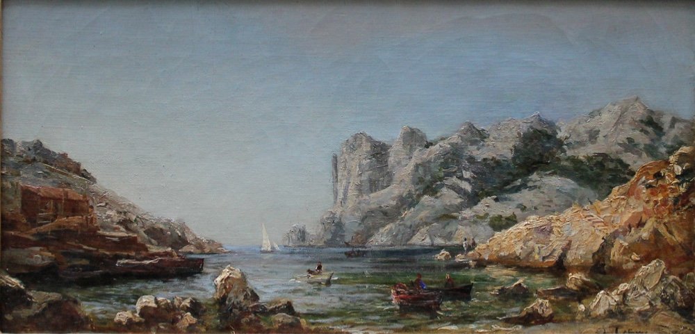 Baie De Sormiou /Marseille par  Charles Lefevre (français, 1875 - 1946)-photo-2