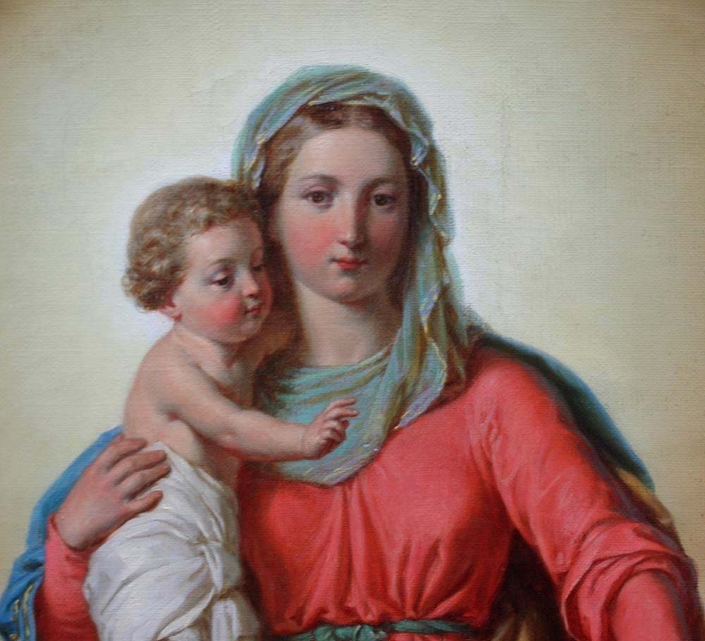 Madonna With Child  By Franz Schams (austrian, 1823-1883)-photo-4