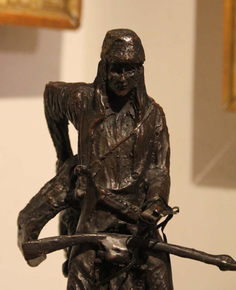 "Homme de montagne", Bronze vers 1920, signé, d'après Frederic Remington (américain 1861-1909)-photo-3